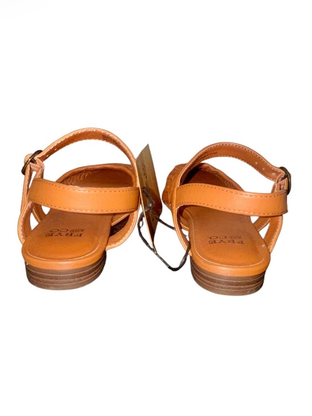 NEW TAGS FRYE & co brown braided sandals women’s shoes size 6 - Picture 10 of 11